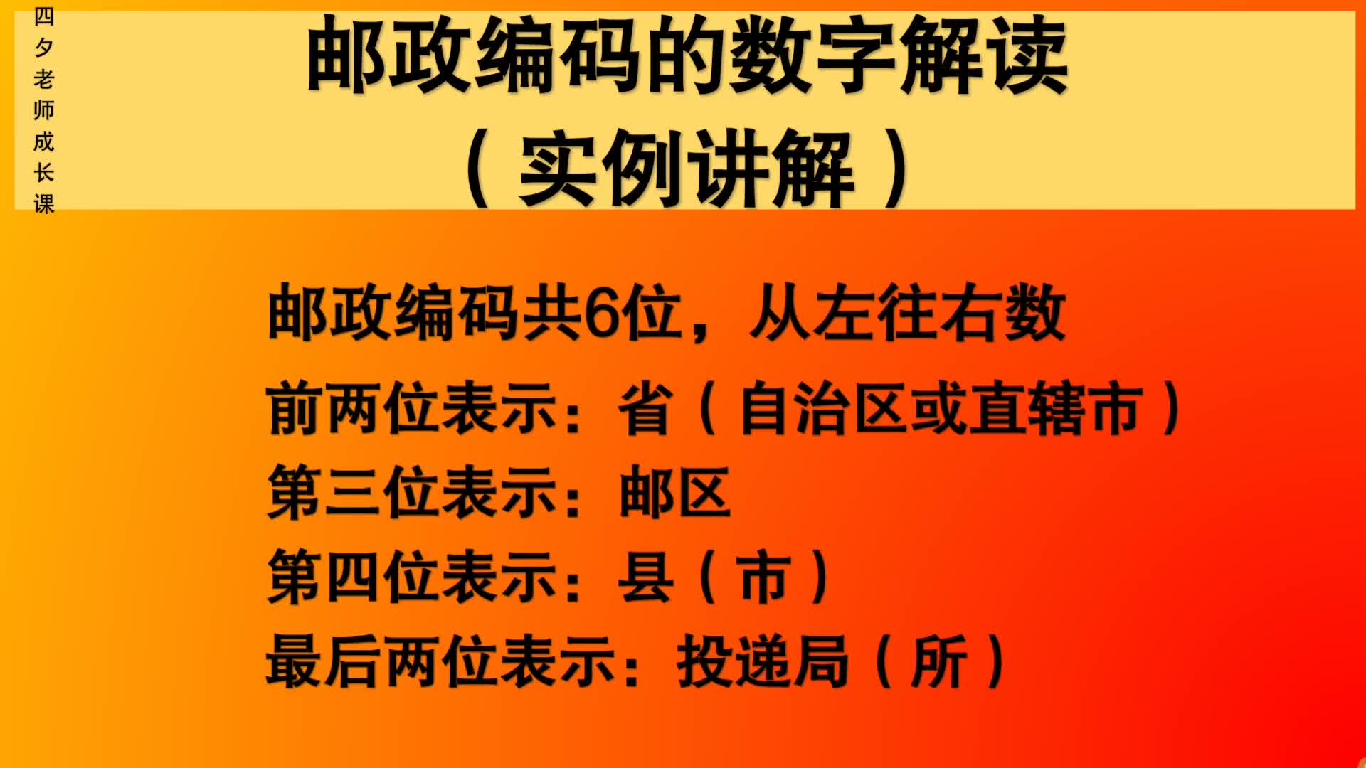 四年级数学:邮政编码的数字解读(实例讲解)哔哩哔哩bilibili