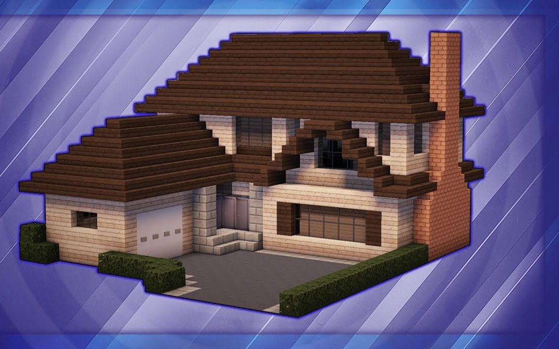 【建筑教程】教你造一个郊区别墅#1_哔哩哔哩 (゜