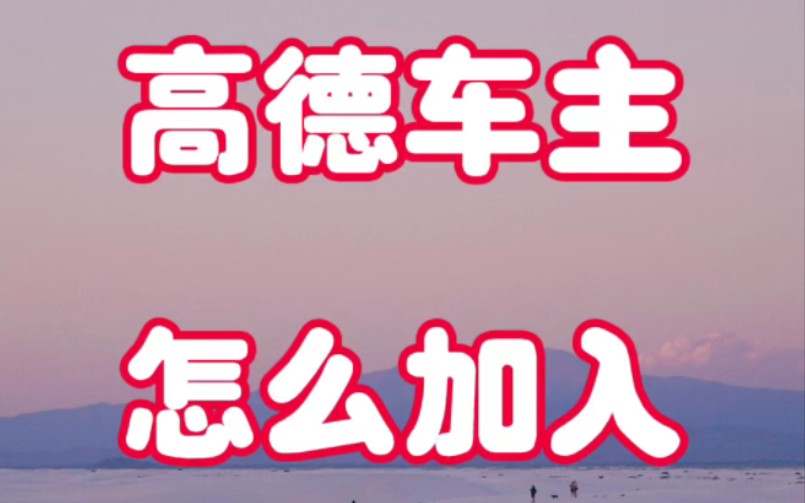 网约车打车,车主是如何加入的?高德免佣联盟的加入流程!哔哩哔哩bilibili