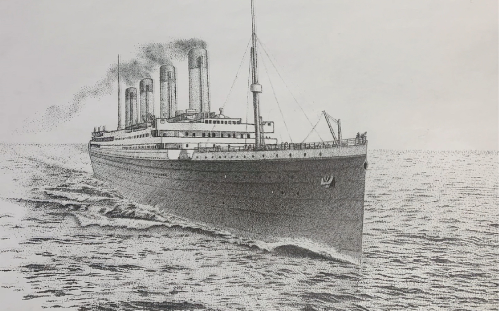 泰坦尼克号作画图片