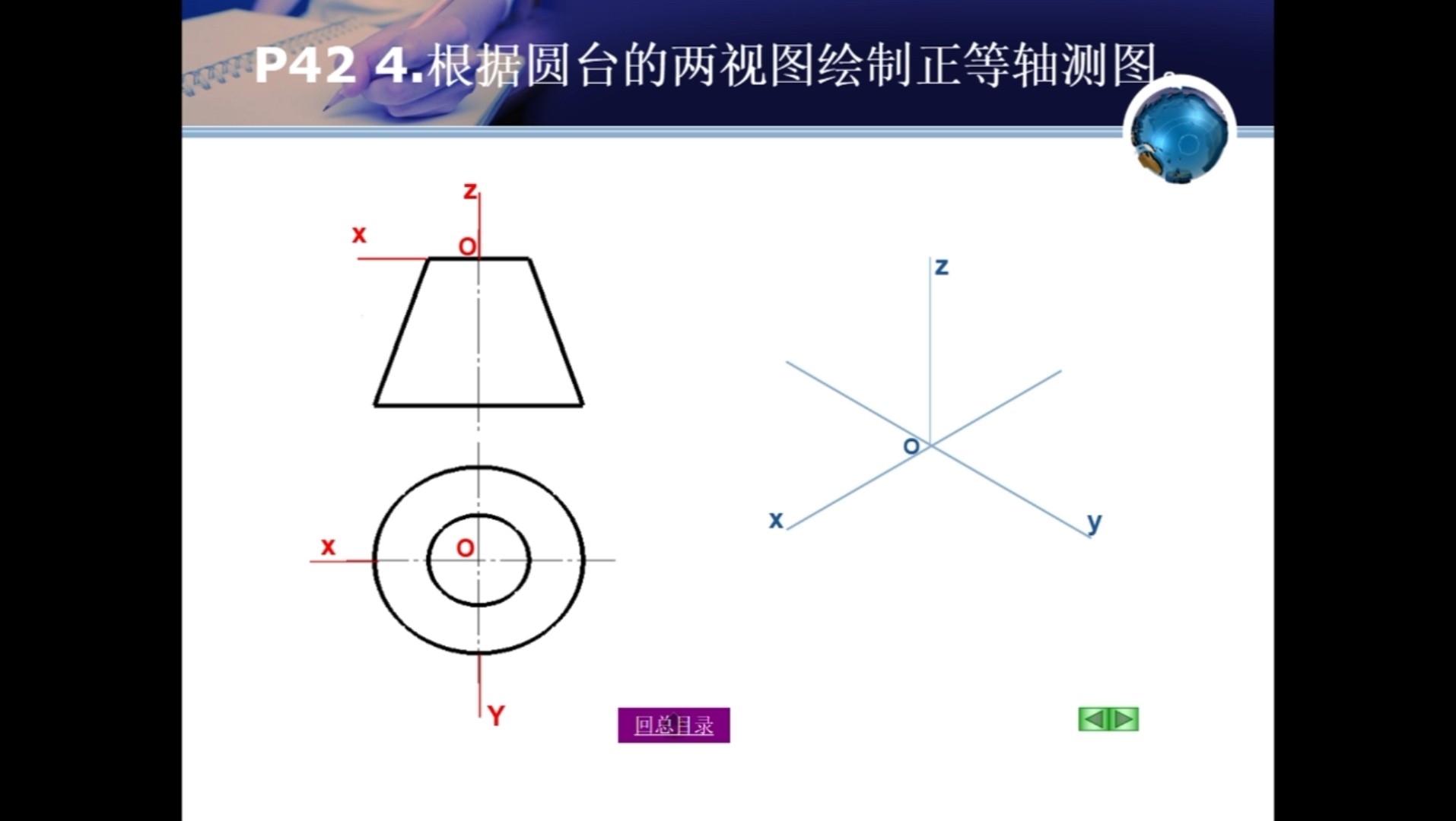 圆锥的正等测图图片