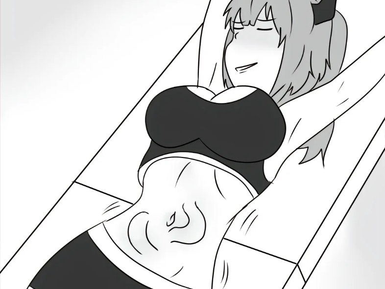 虫钻美女肚脐眼