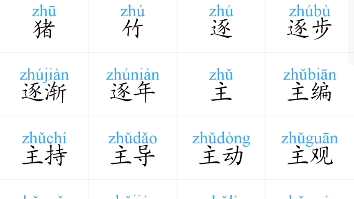 普通话考试字词发音【zhong—zhu常用词11下】哔哩哔哩bilibili