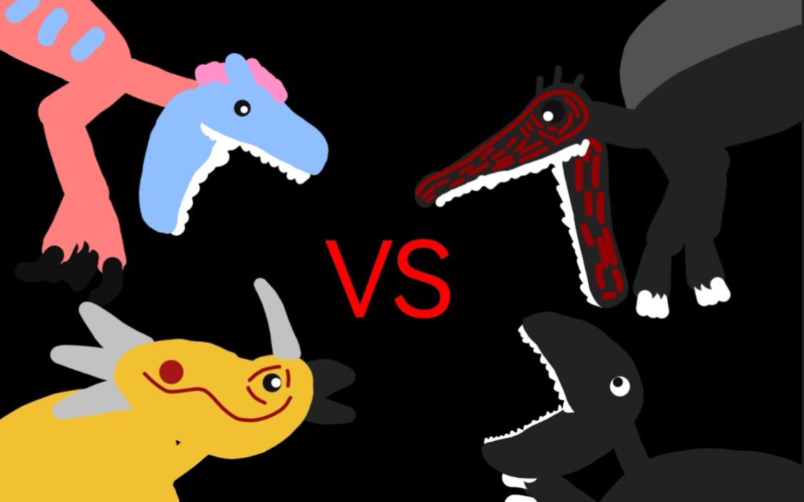 【恐龙大乱斗】大盗龙vs奥沙拉龙Ⅴs魁纣龙vs丛刺龙