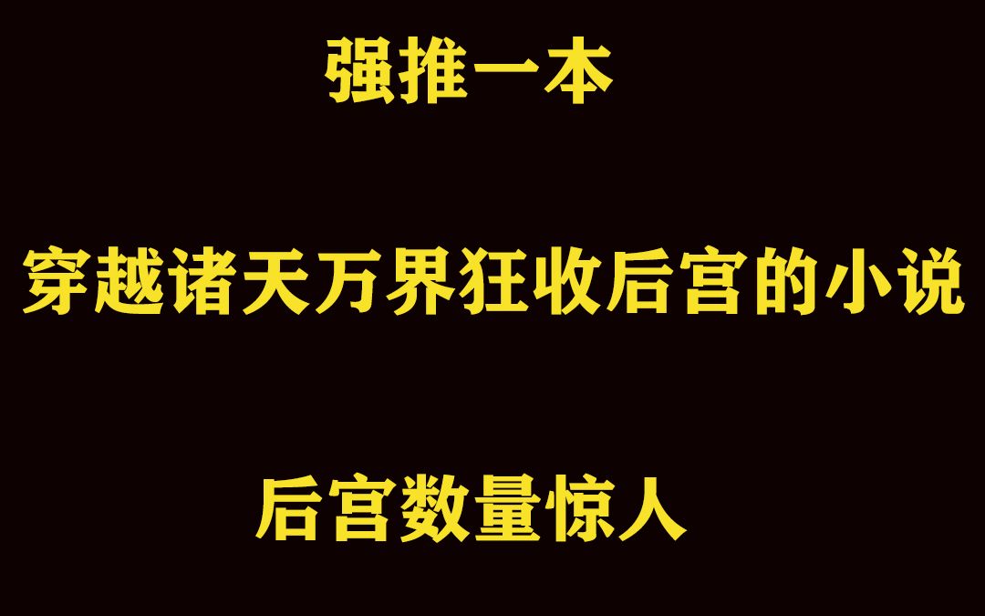 强推一本主角穿越诸天万界狂收后宫的小说哔哩哔哩bilibili