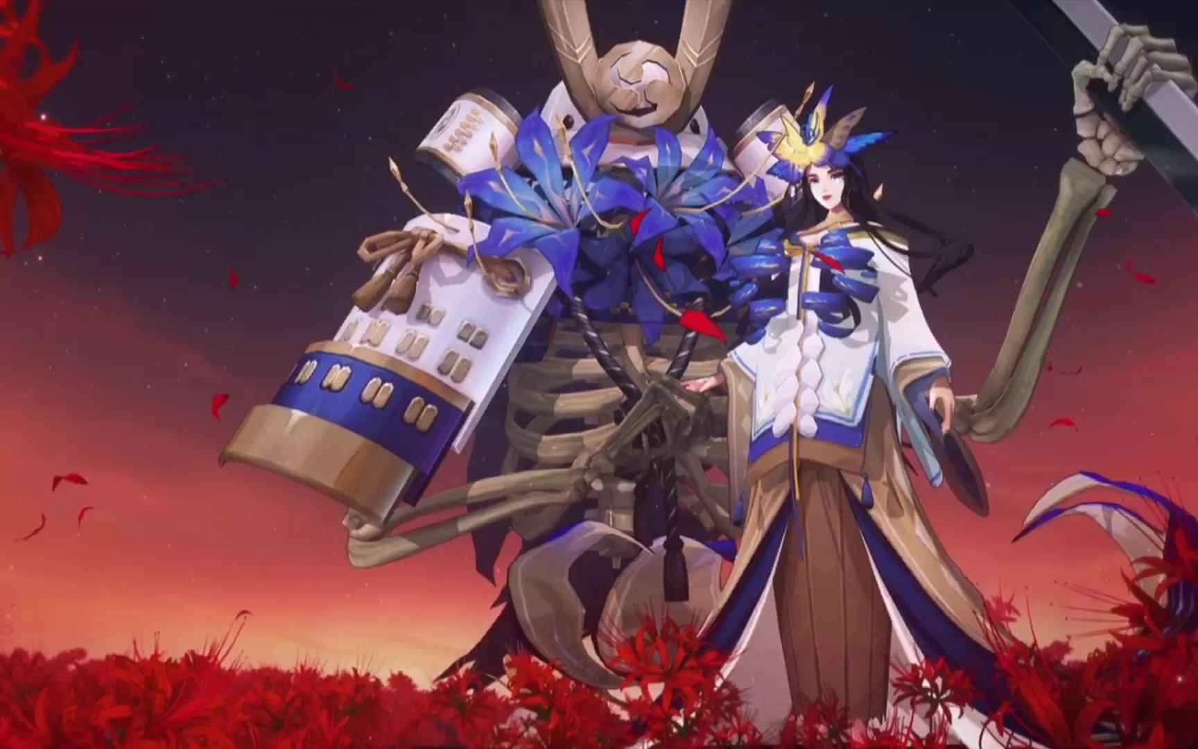 【阴阳师】夜溟彼岸花绀色皮肤召唤动画,这个皮肤我可太喜欢了