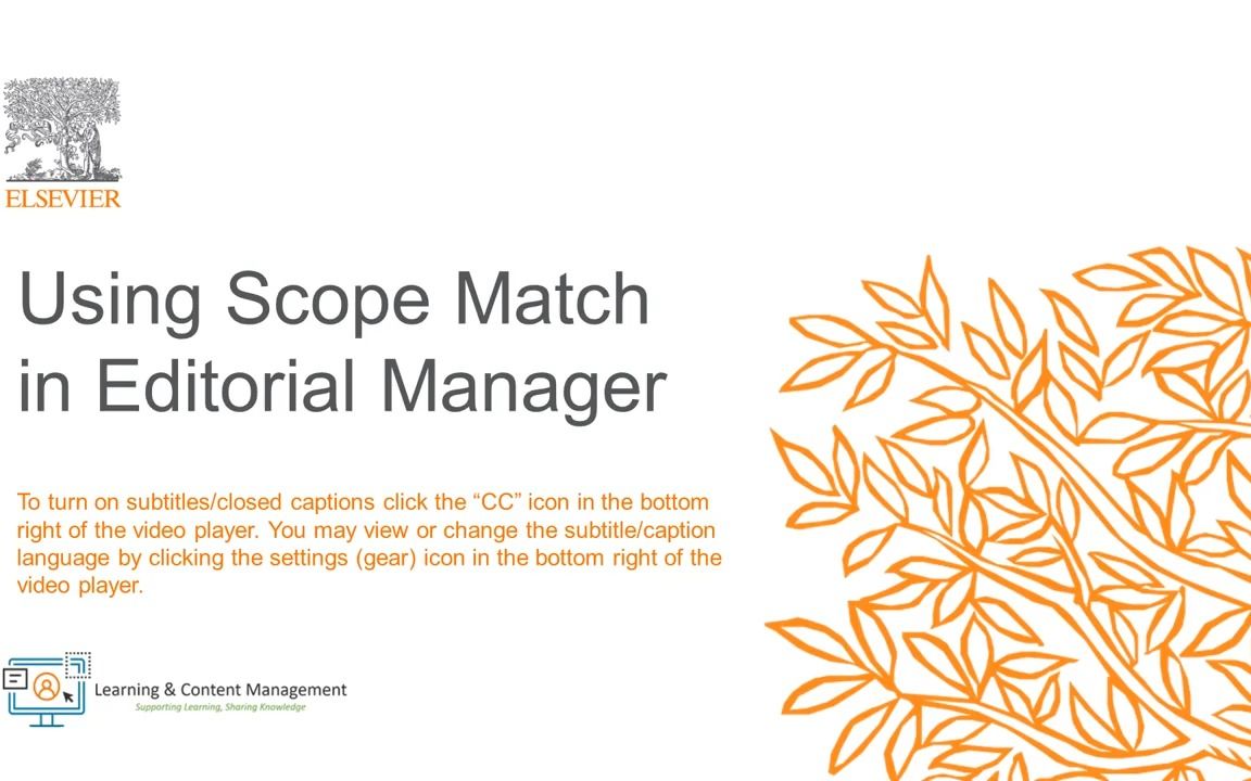 如何使用EM中的 "Scope Match"功能?【爱思唯尔Editorial Manager使用指南】哔哩哔哩bilibili