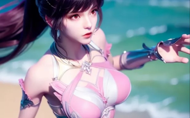 ai小舞,清新海边风