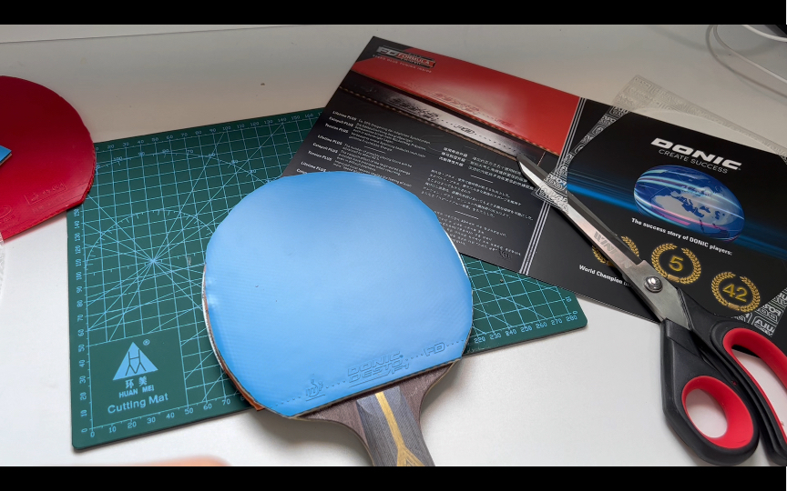 沉浸式乒乓球粘拍:蓝色多尼克f1max套胶_哔哩哔哩_bilibili