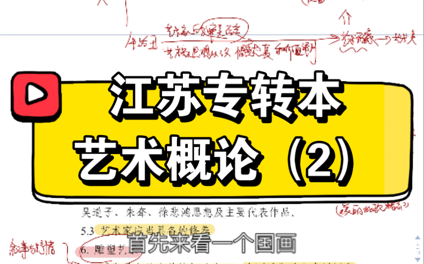 江苏专转本|《艺术概论》(2)|第五章 国画艺术哔哩哔哩bilibili