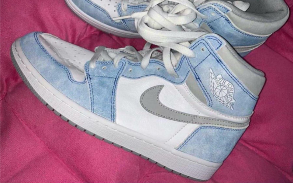 aj1薄荷糖水洗白蓝实物开箱这清新颜值不得不爱