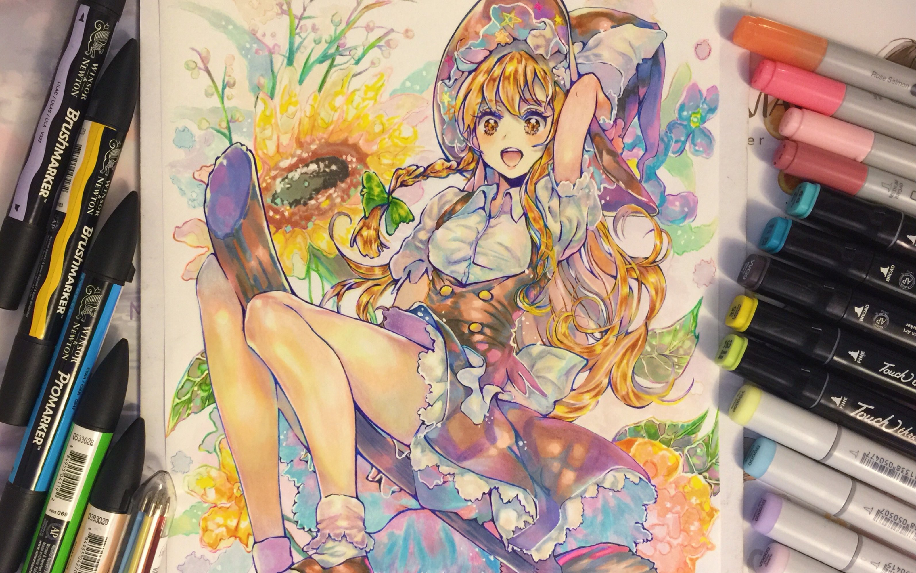 【马克笔-临摹】听歌玩笔幻想乡,ds マイル是神仙