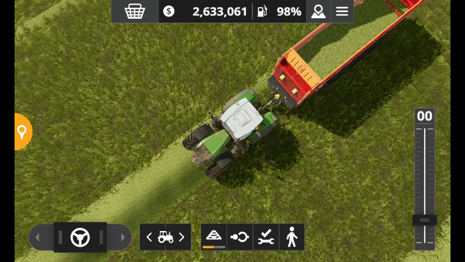 模拟农场20拖拉机牵引挂车收干草