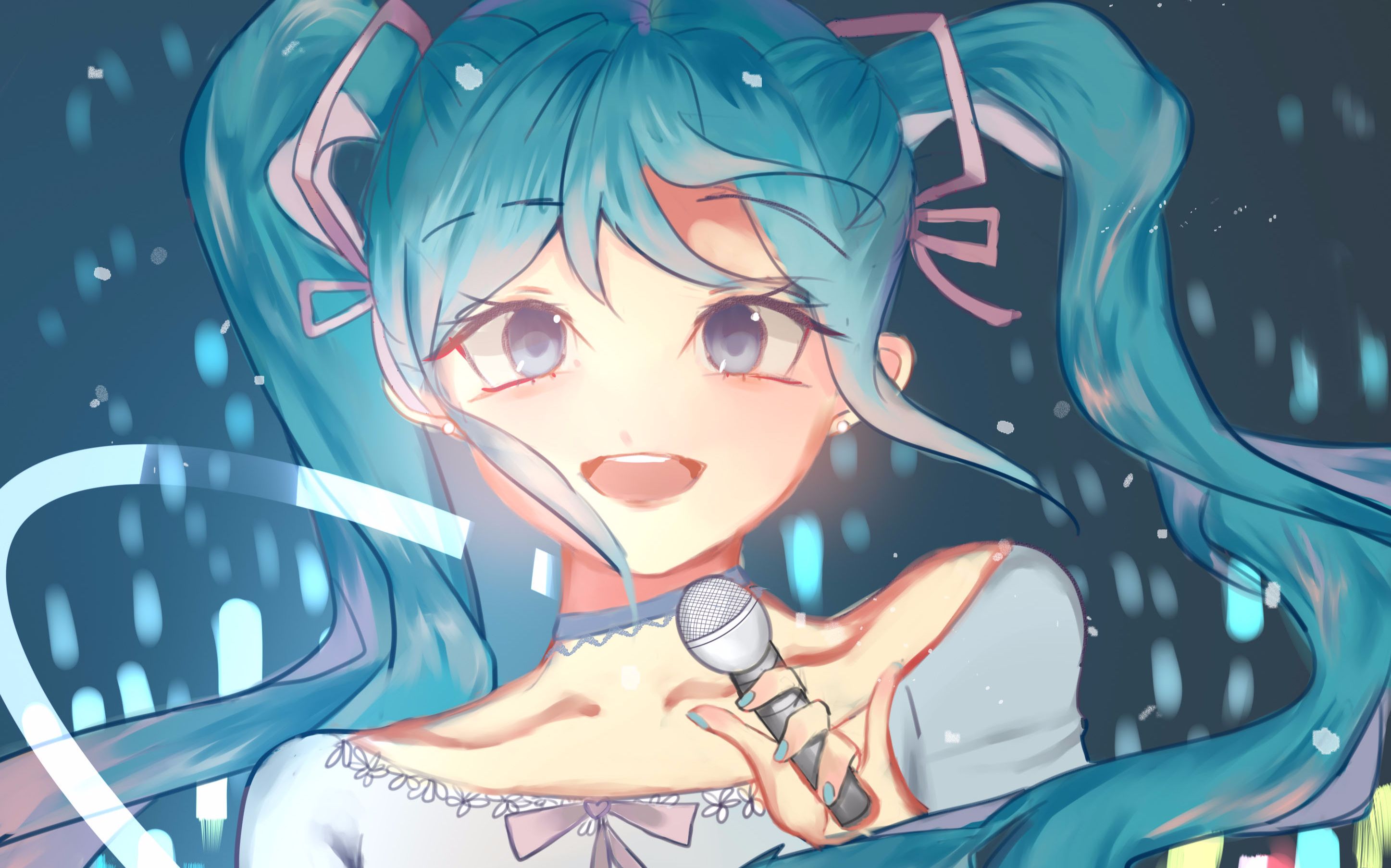 板绘miku上色过程