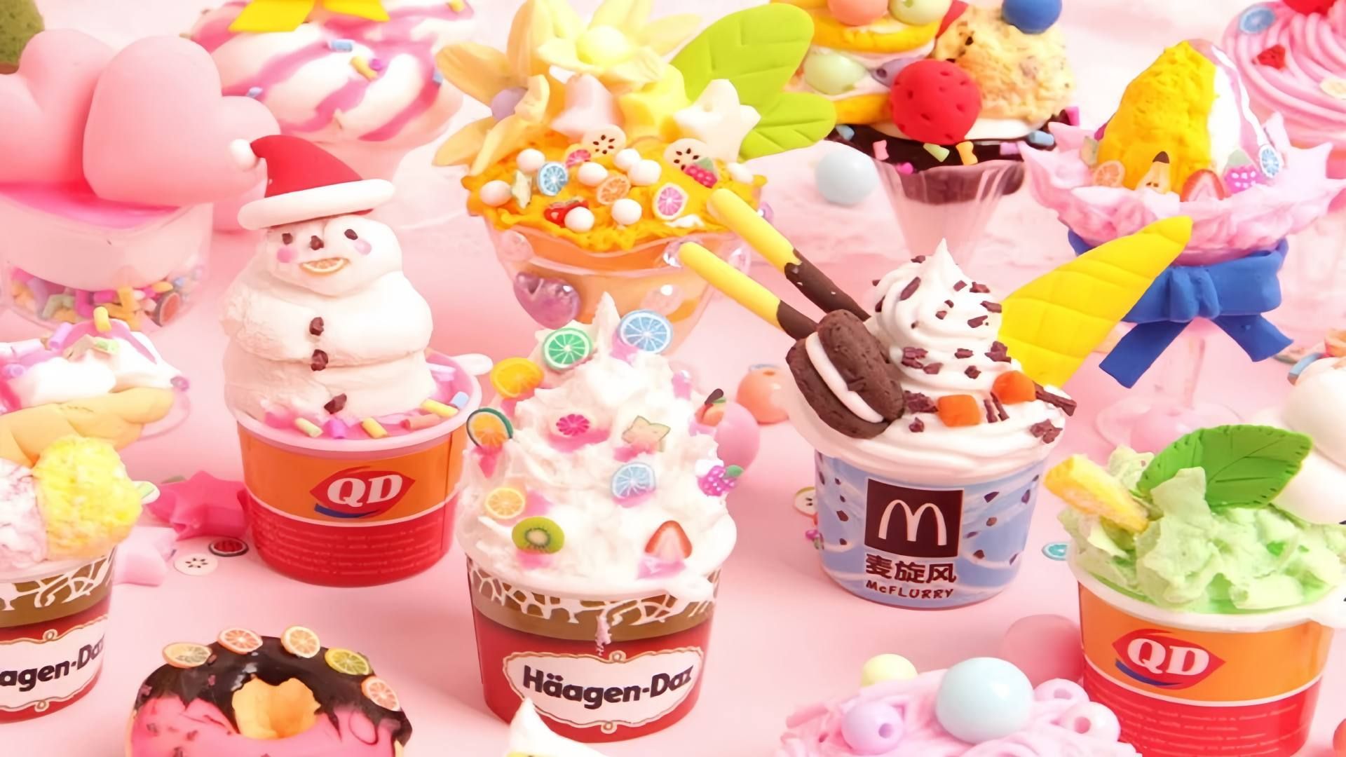 diy冰淇淋奶油杯 小小甜品师手工制作 声控 白噪音 沉浸式 asmr