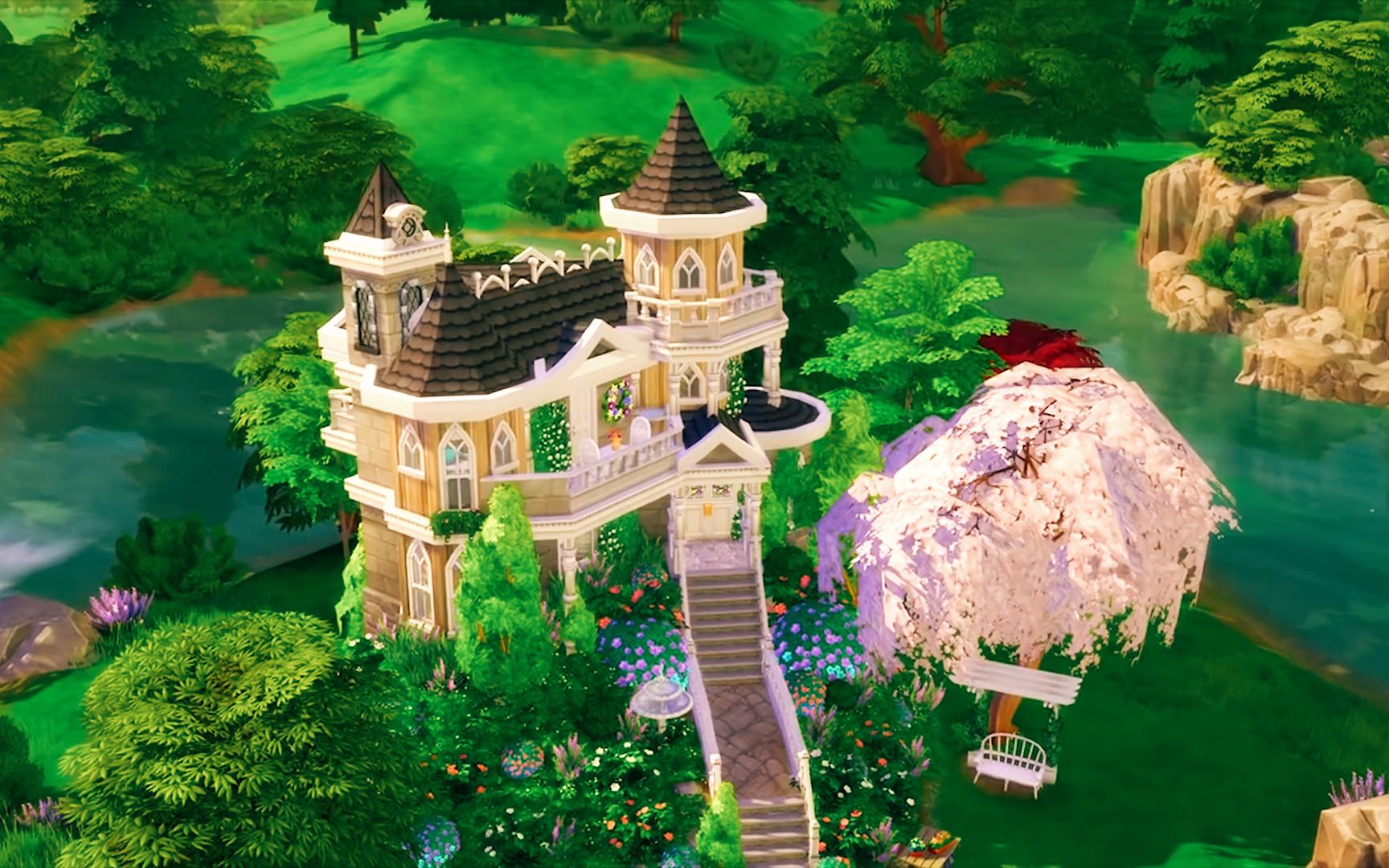 【伊月推荐】n0418 模拟人生4 nocc房子 温登堡 小城堡 20x20