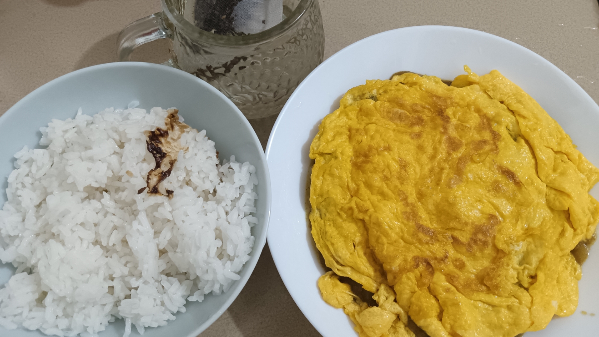1元晚饭:蛋包咖喱土豆茄子
