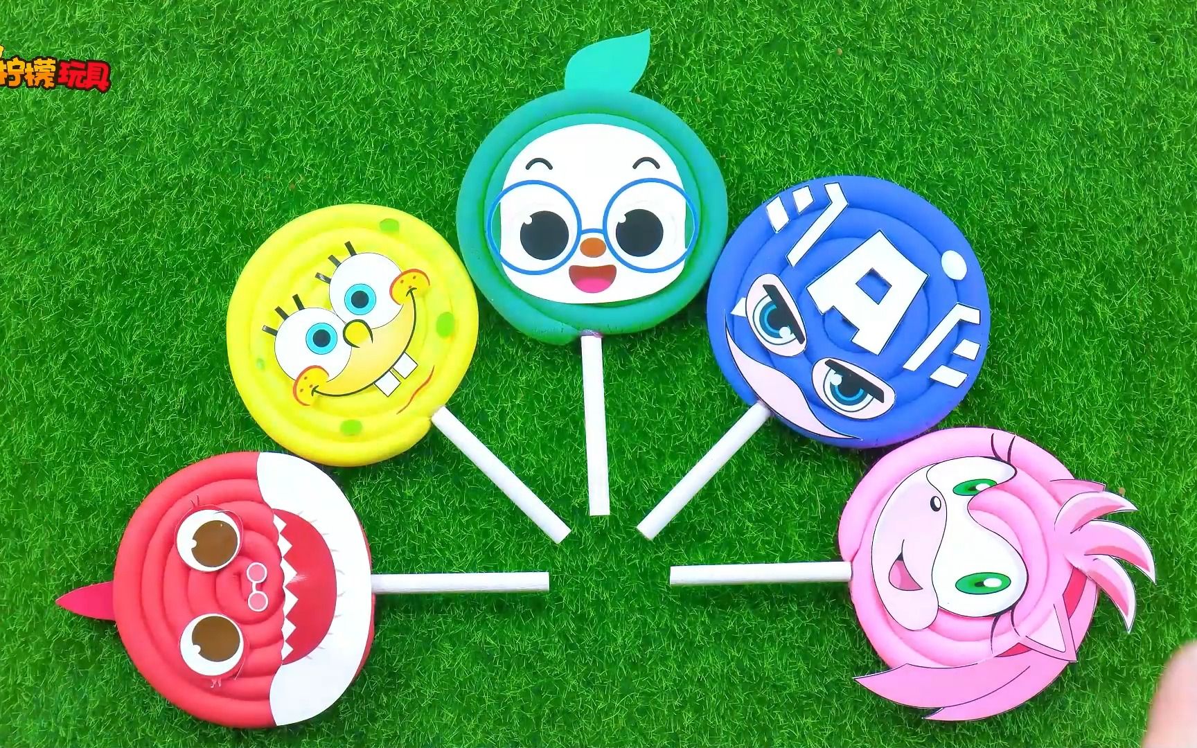 趣味卡通秀:啵乐乐,皮卡丘,小猫咪,解压玩具