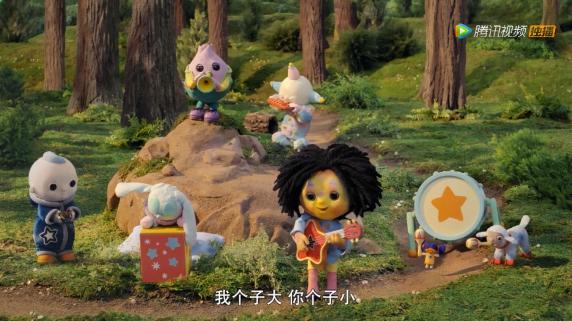 大汪配音作品开心娜娜和月亮宝宝插曲朋友相聚真开心动漫