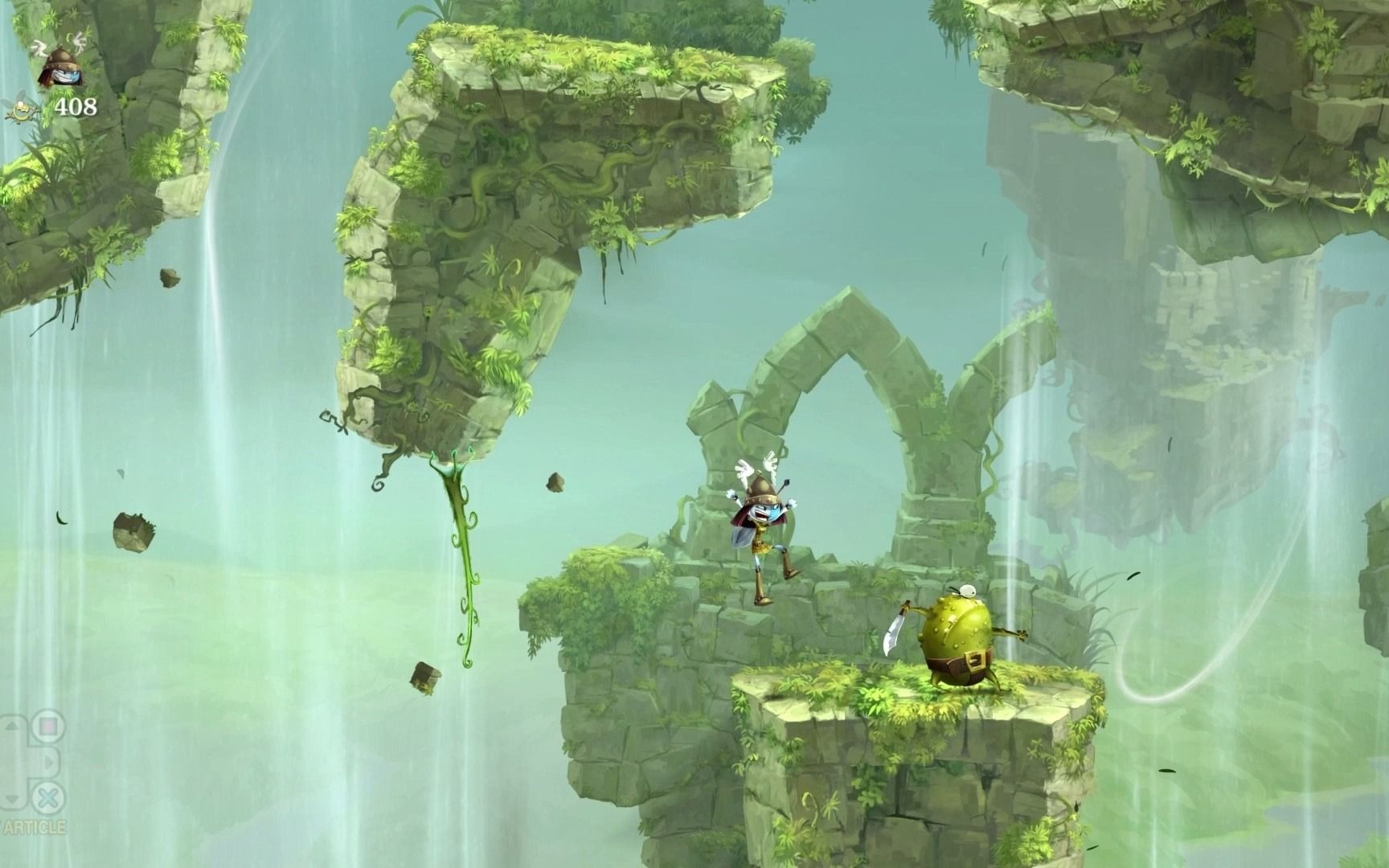 [图]Rayman Legends - Chapter 2 level 4: Castle in the Clouds 《雷曼：傳奇》第2章第4關：空中的城堡