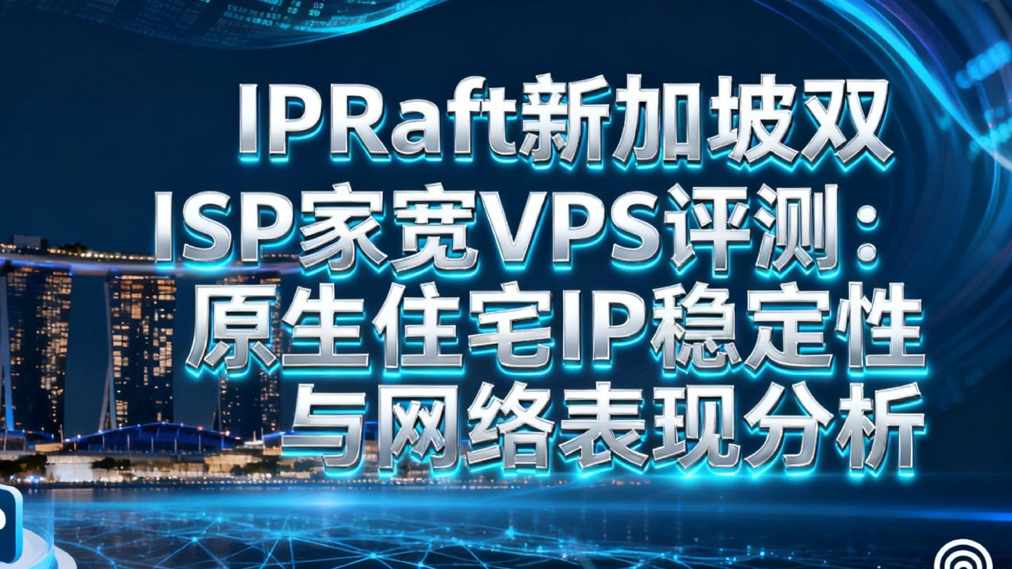 IPRaft新加坡双ISP家宽VPS评测:原生住宅IP稳定性与网络表现分析
