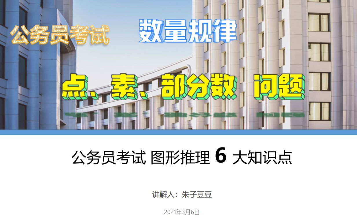 公务员考试、图形推理、数量规律、点、素、部分数 问题哔哩哔哩bilibili