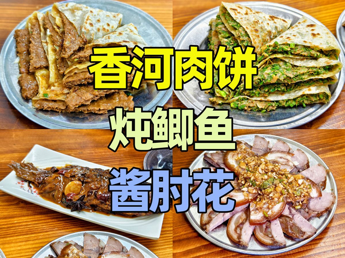 河北香河吃肉饼,香河肉饼、炖鲫鱼、酱肘花,味道如何?哔哩哔哩bilibili