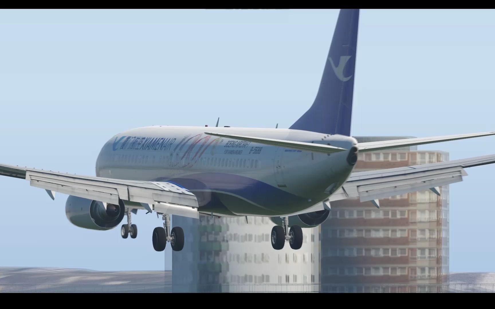 拍机视角xplane11zibo738vordme落地泉州晋江机场