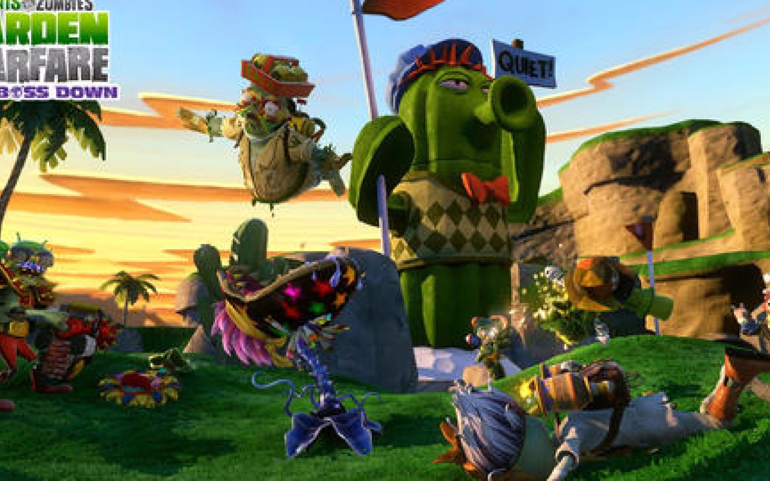 植物大战僵尸花园战争:开飞机横扫无敌