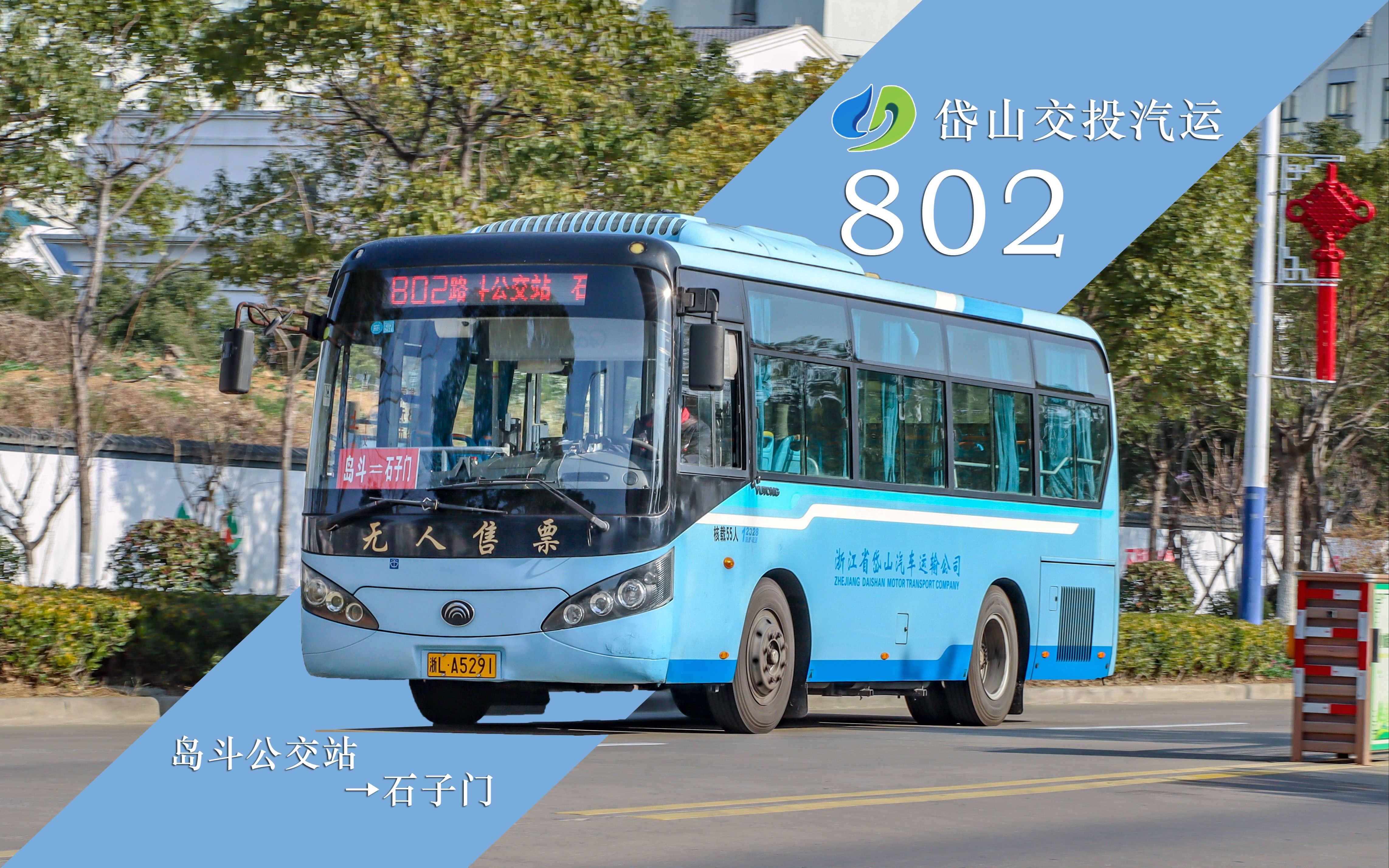 【pov15】在衢山岛领略山海风情-岱山交投汽运 衢山802路 岛斗公交站