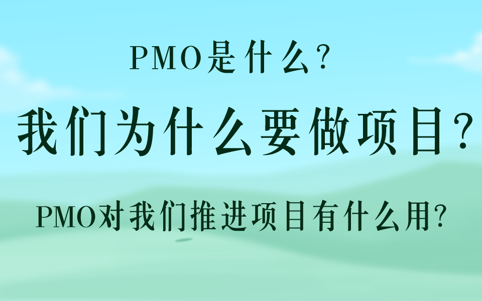 我们为什么要做项目?PMO项目管理办公室对我们推进项目有什么用?哔哩哔哩bilibili