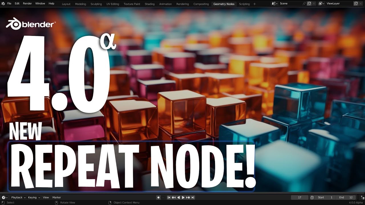 Blender 4.0 Alpha  新的重复区域 + Sim. 节点(中英文字幕)哔哩哔哩bilibili