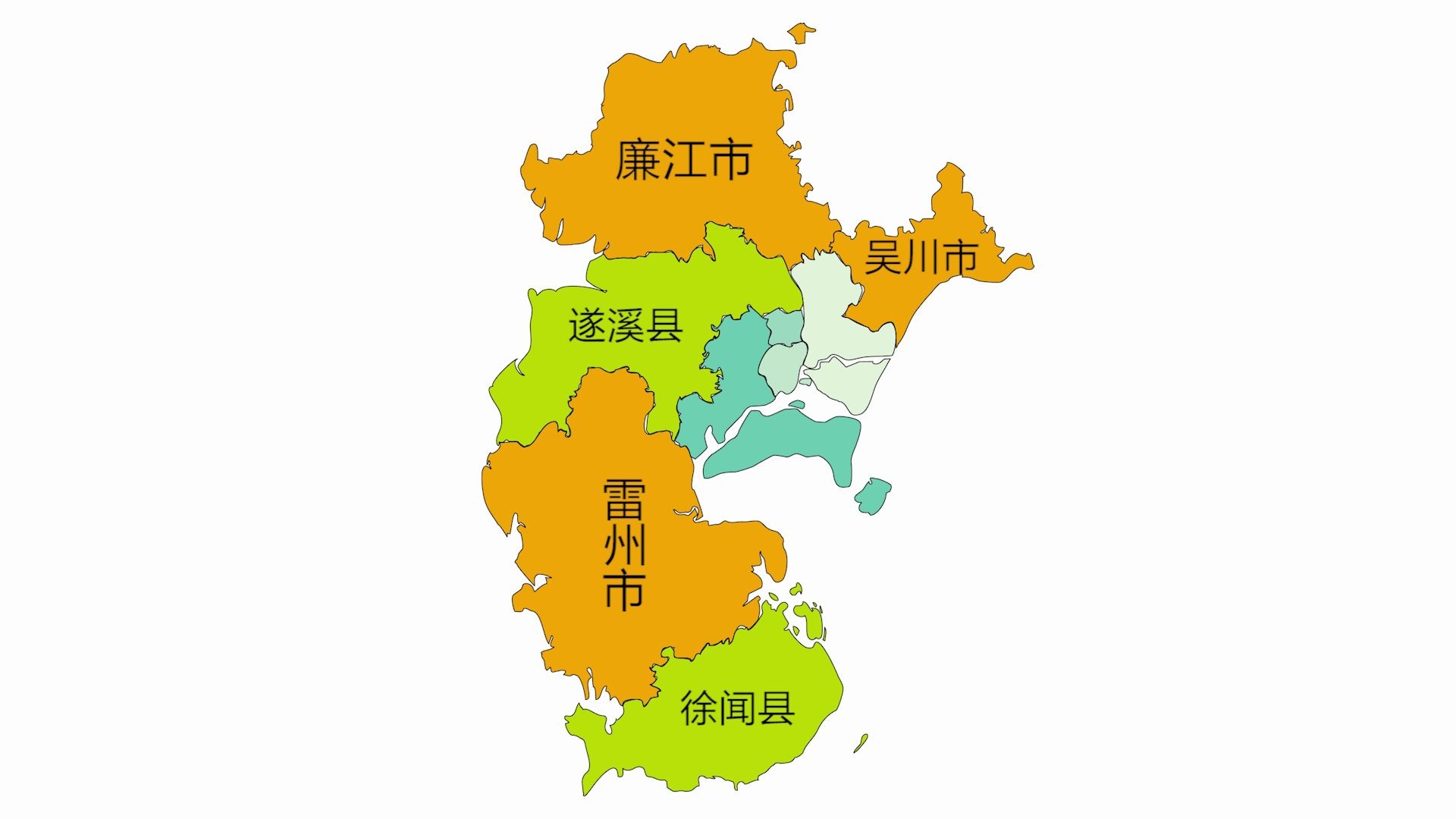 湛江地图雷州半岛图片