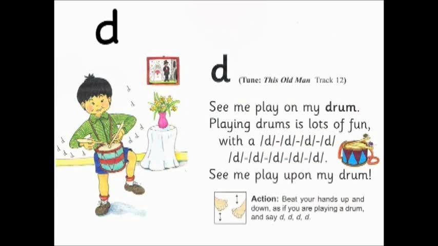 jollyphonicsconsonantddsong自然拼读字母歌dd之歌