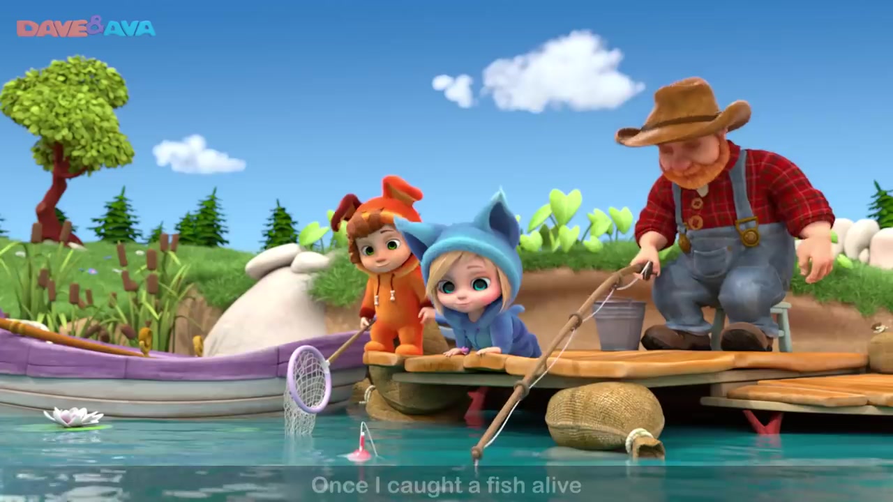 [图]12345当我抓住一条鱼 Once I Caught a Fish Alive - Number Song -Dave and Ava