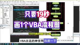 19秒一键生成VBA流程图，这就是效率！