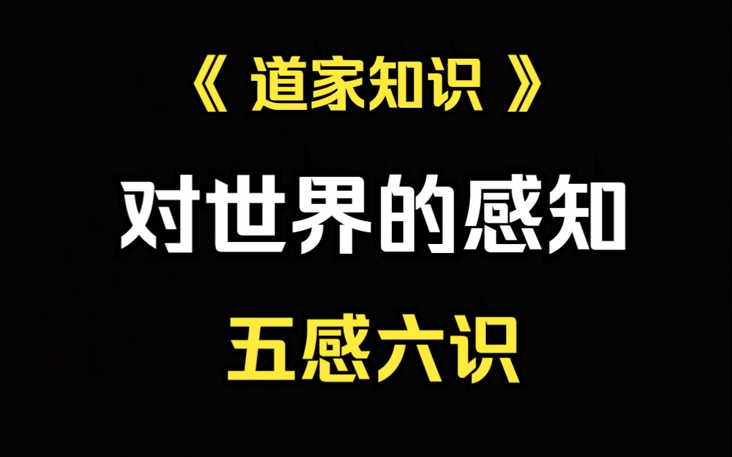 《道家知识》对外界的感知,五感六识.哔哩哔哩bilibili