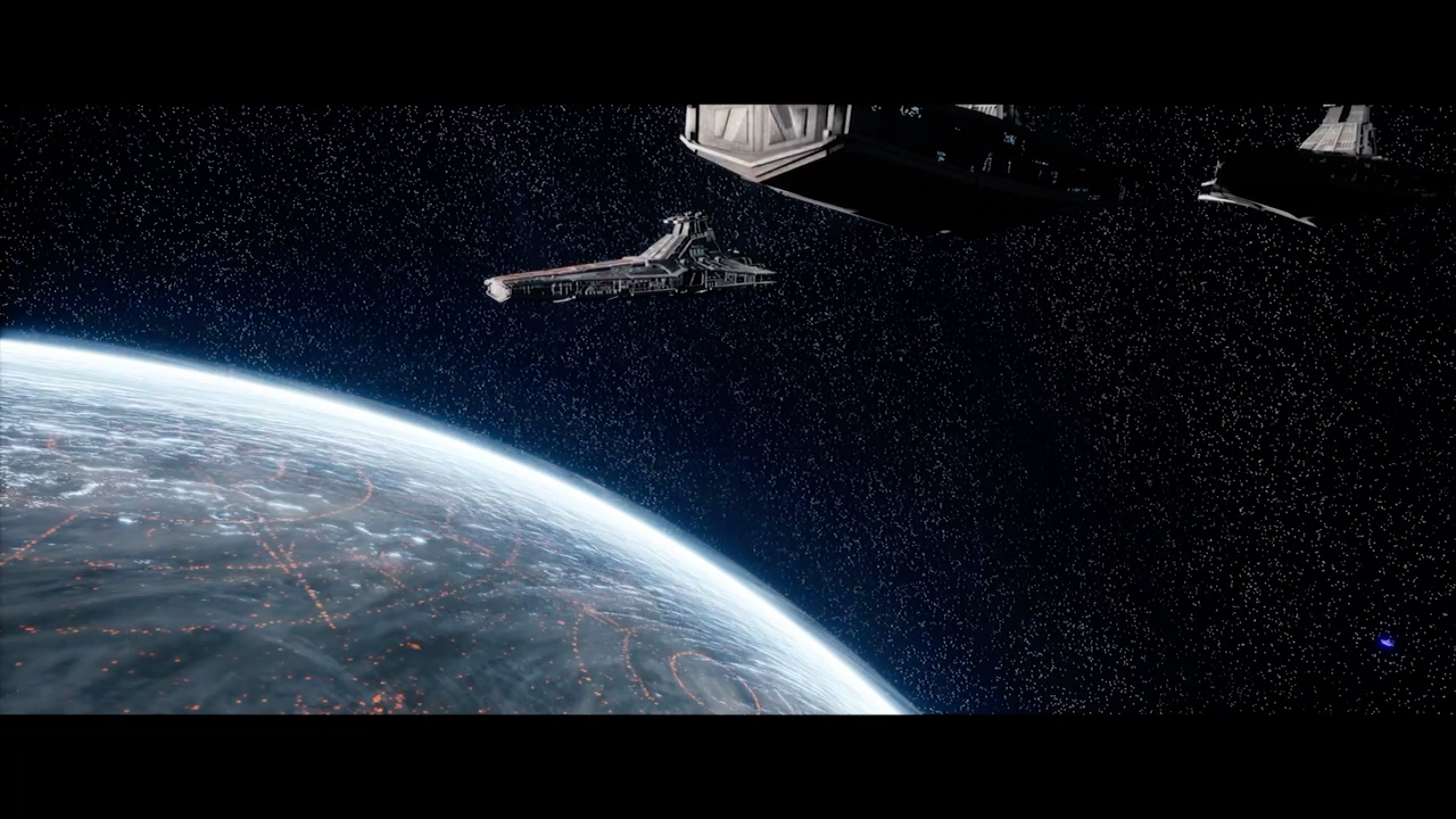 猎兵级歼星舰进行跃迁,虚幻5引擎制作