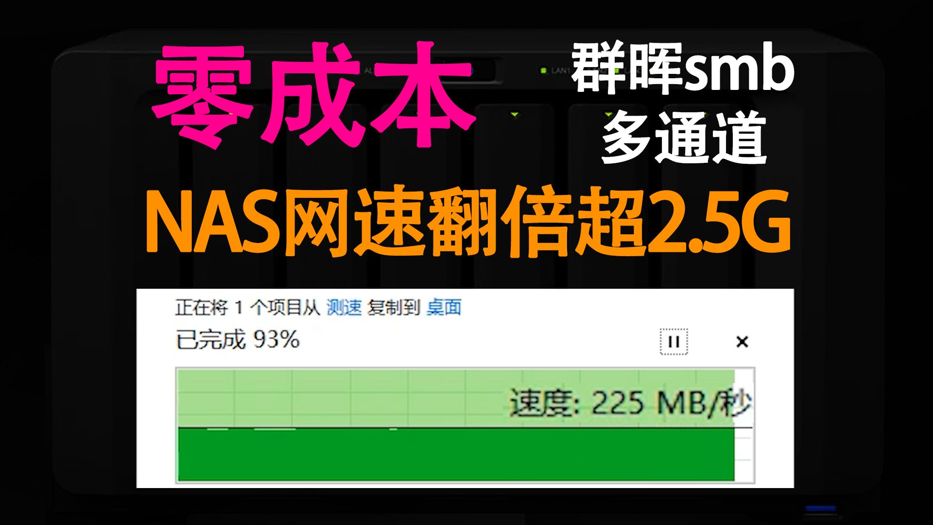 零成本群晖NAS网速翻倍,多线叠加330M/S超2.5G局域网,esxi黑群晖SMB多通道,无需升级万兆网络,链路聚合,esxi网络虚拟交换机哔哩哔哩bilibili