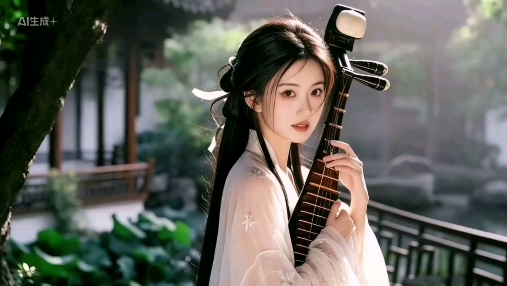 犹抱琵琶古风汉服美女