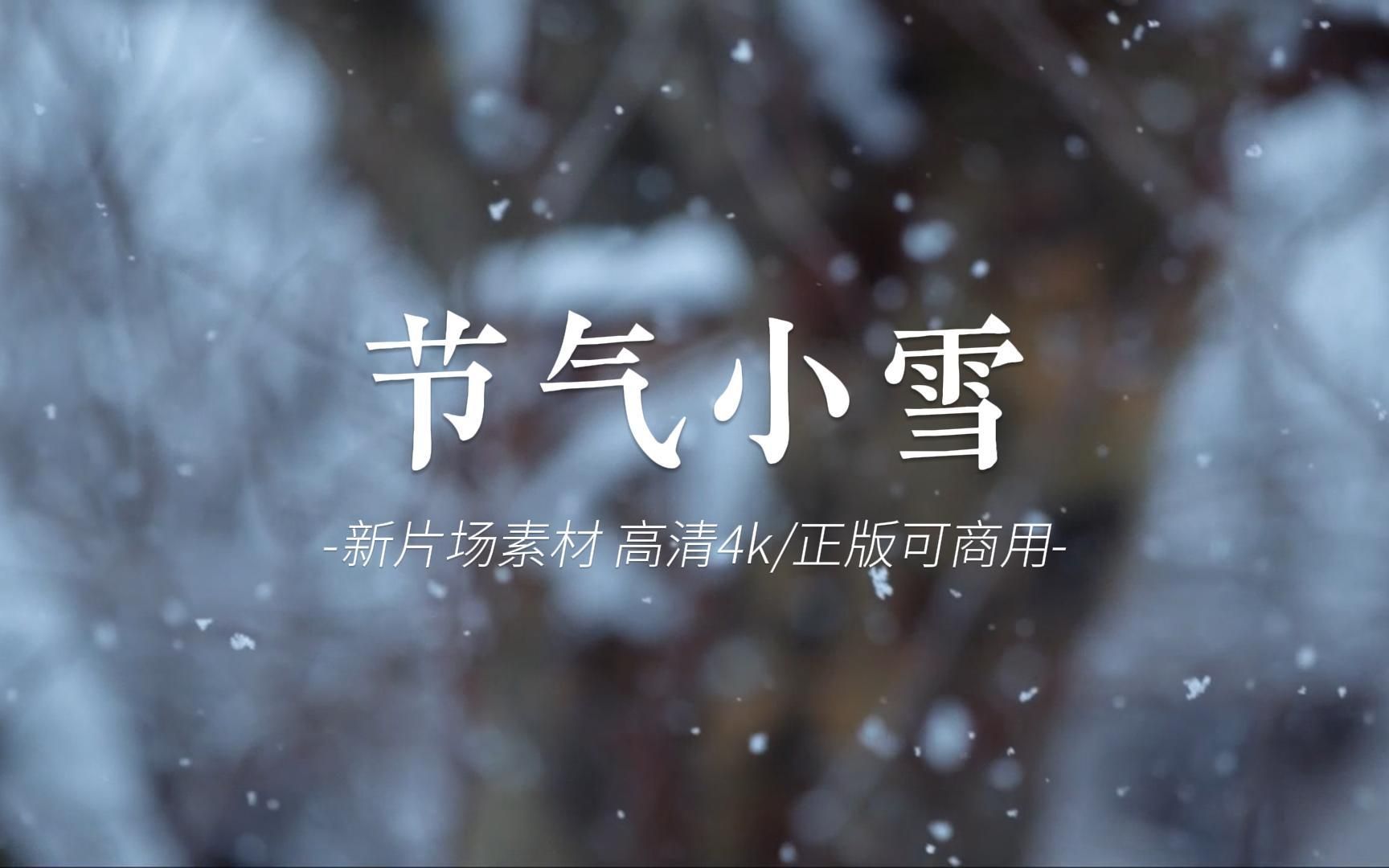 “祝眉目舒展,顺问冬安”|24节气 小雪素材|高清4K可商用【新片场素材】哔哩哔哩bilibili