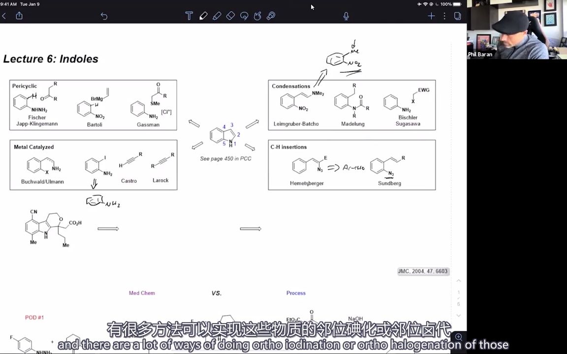 【中英文字幕】2021杂环化学Lecture 6吲哚的合成Phil S. Baran哔哩哔哩bilibili