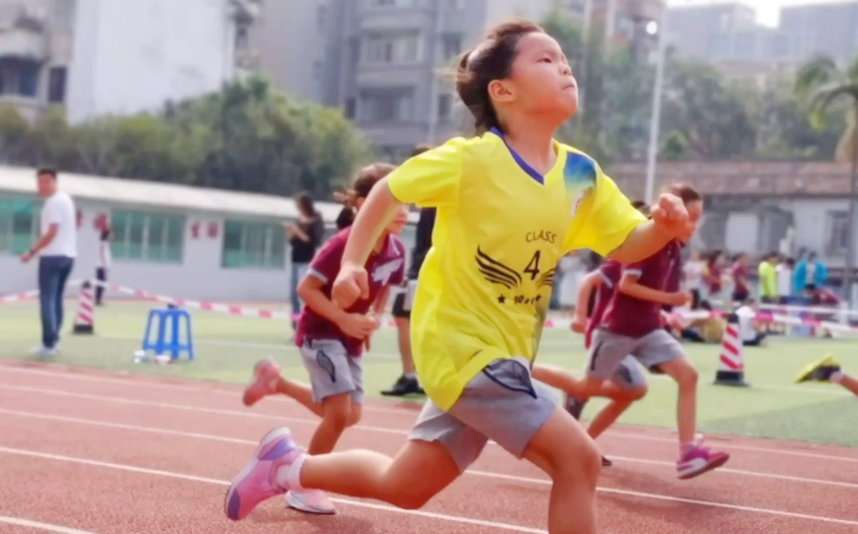 [图]【小学一年级运动会】50米9.74秒，小组第一，全年级第五