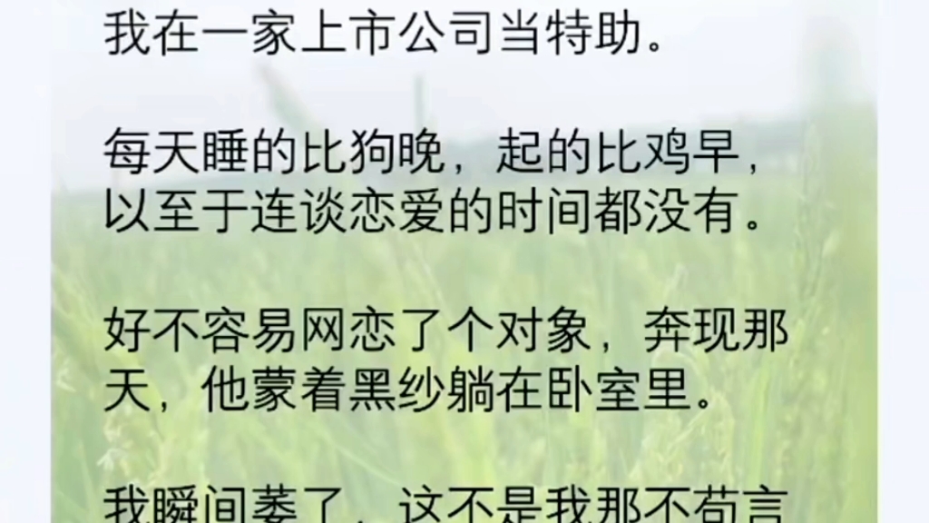 我在一家上市公司当特助,每天睡得比狗晚,起的比鸡早.哔哩哔哩bilibili