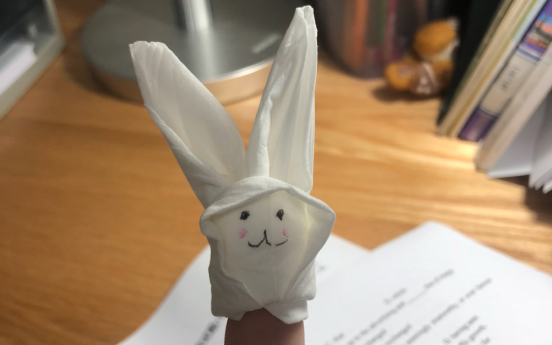 纸兔子简单折法——餐巾纸