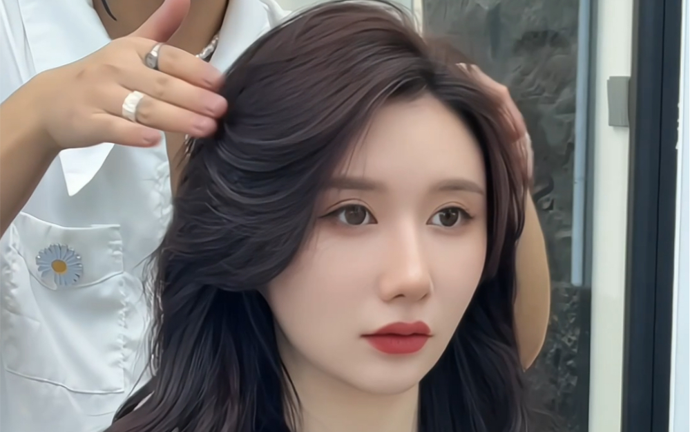 韩素希同款树莓紫发色