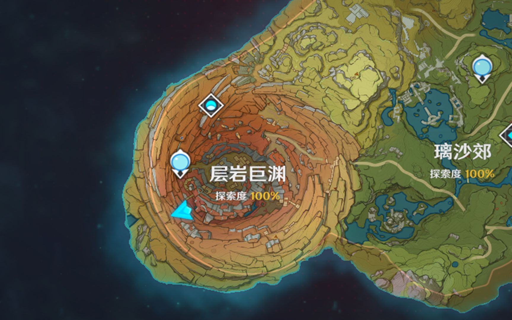活动作品原神层岩巨渊表层100满探索度直播代肝录像
