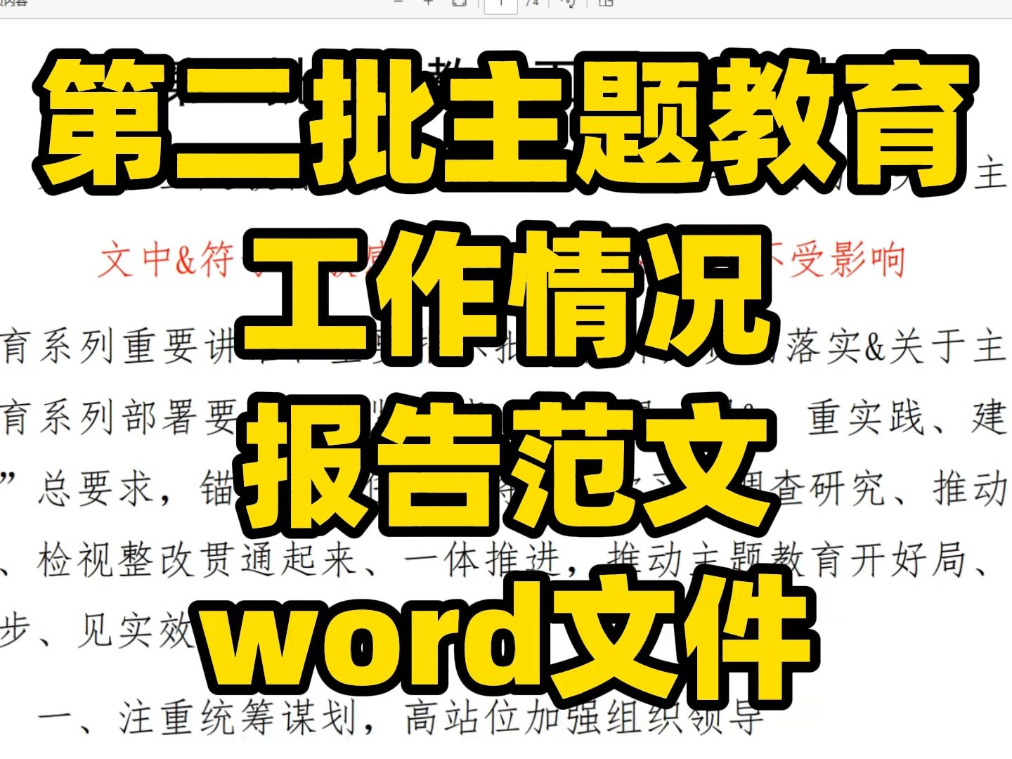 第二批主题教育工作总结范文,word文件哔哩哔哩bilibili