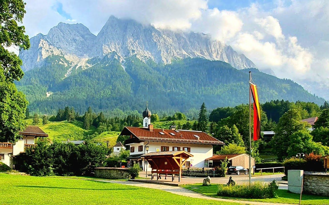 [4k] 德国乡村格赖瑙云旅游 9990|巴伐利亚|阿尔卑斯山脚下宁静的