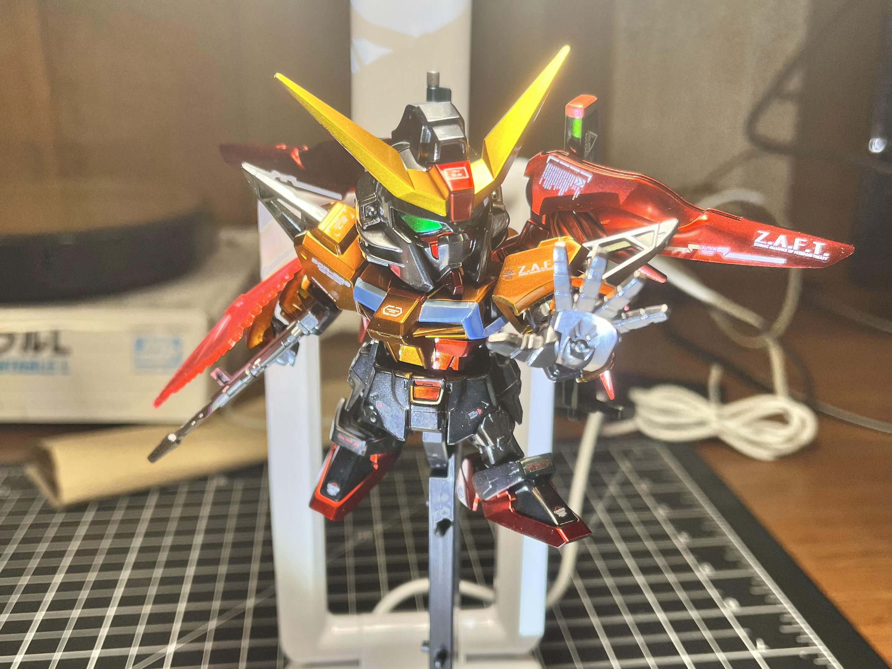 【俊模道】涂装sd命运高达变成海涅专用命运高达电镀.ver